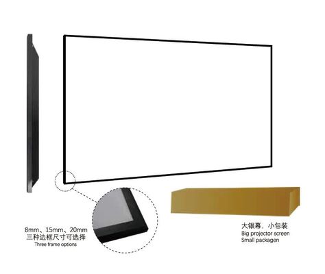 Goede prijs Buitentheater Blackout Auditorium Projector Screen Aviation Grade 100-120 Inch online