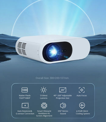 Goede prijs Draagbare commerciële film DLP cinema projector 510ansi DMD chip online