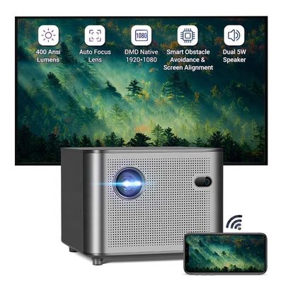 Goede prijs Airplay 4K WiFi Mini Pico Projector Bluetooth 400 ANSI 1080P 30DB online